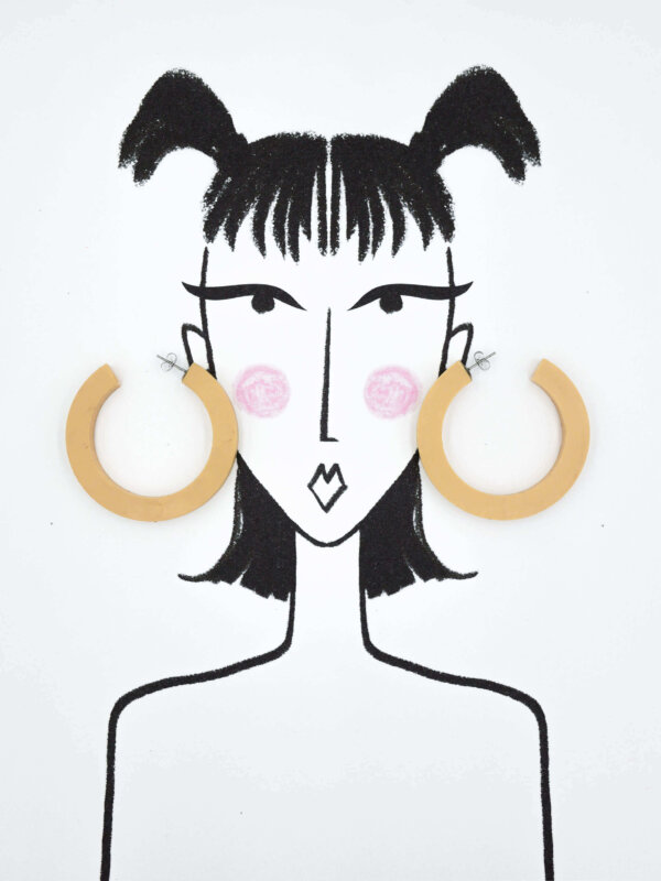 BIG créoles | Plastique carrée – Image 2