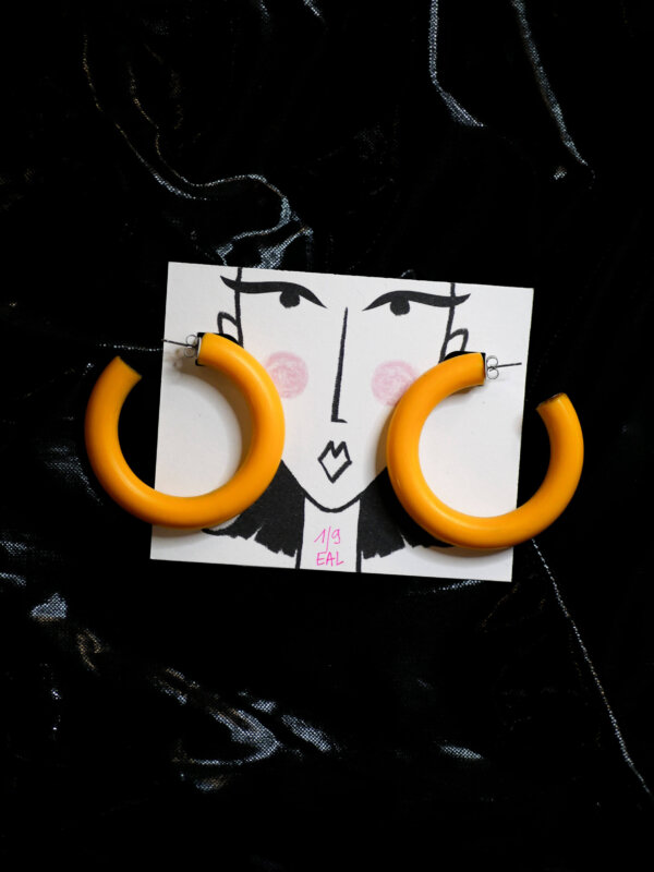 BIG créoles | Plastique orange – Image 2