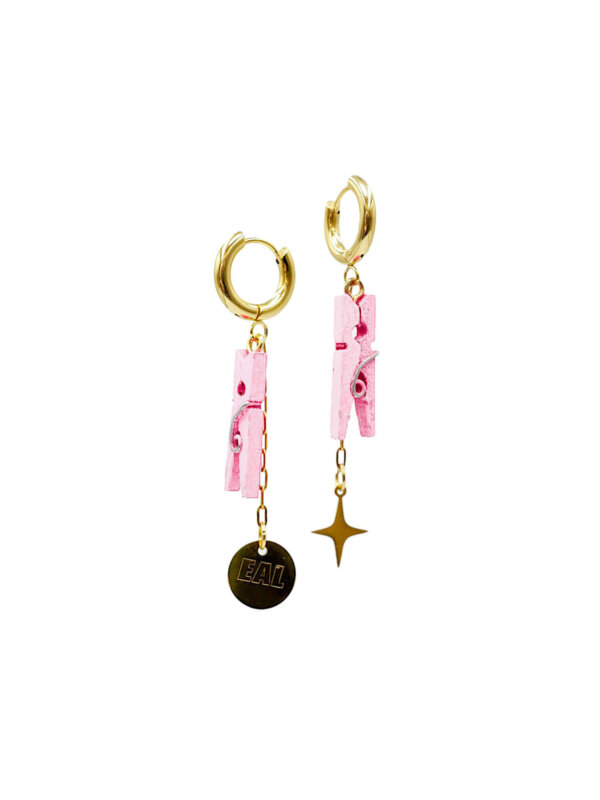 TINY CHARMS Boucles pinces à linge | Rose pale – Image 2