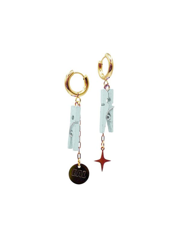 TINY CHARMS Boucles pinces à linge | Vert d'eau – Image 2