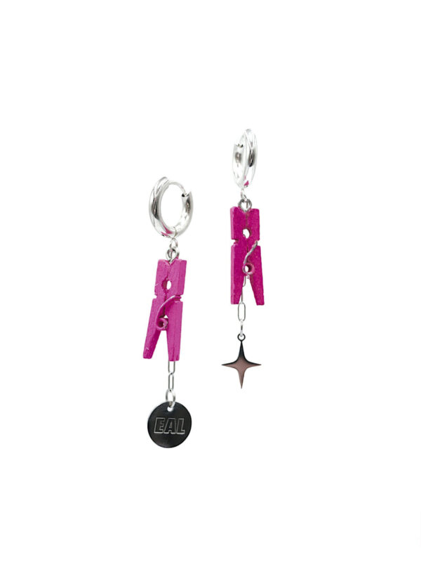 TINY CHARMS Boucles pinces à linge | Framboise