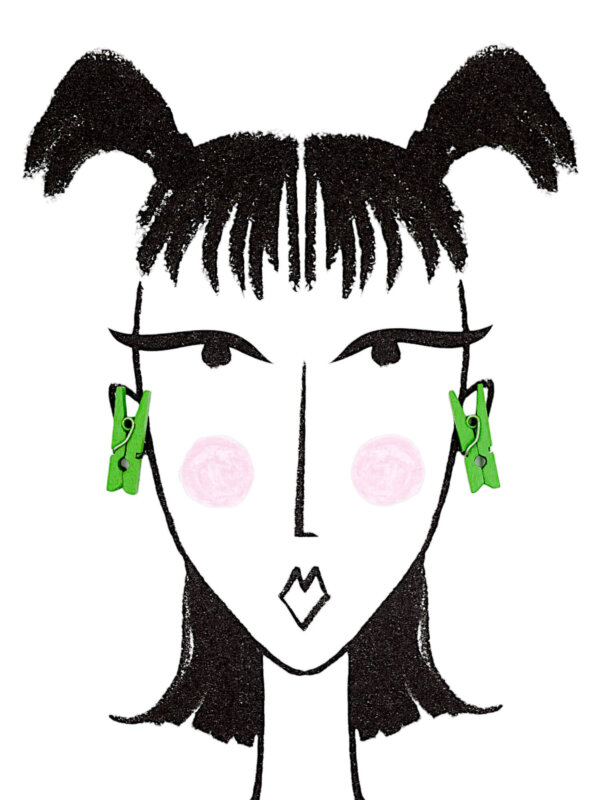 TINY PUCES Boucles pinces à linge | Vert