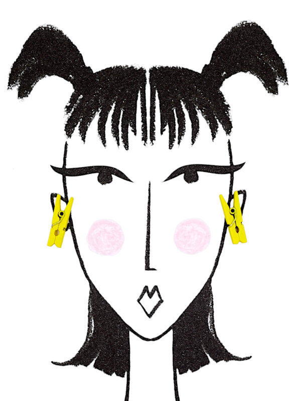 TINY PUCES Boucles pinces à linge | Jaune