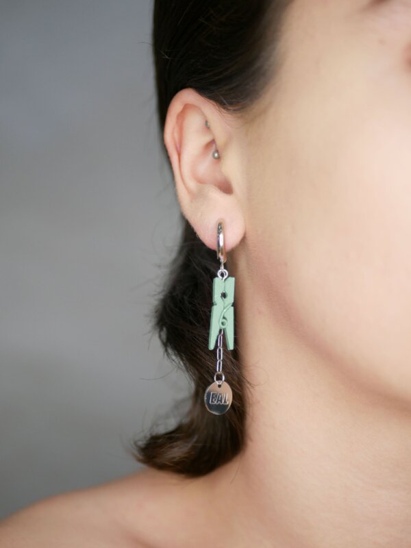 TINY CHARMS Boucles pinces à linge | Vert d'eau – Image 6