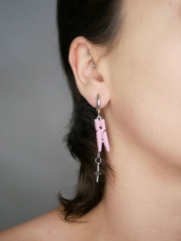 TINY CHARMS Boucles pinces à linge | Rose pale – Image 5