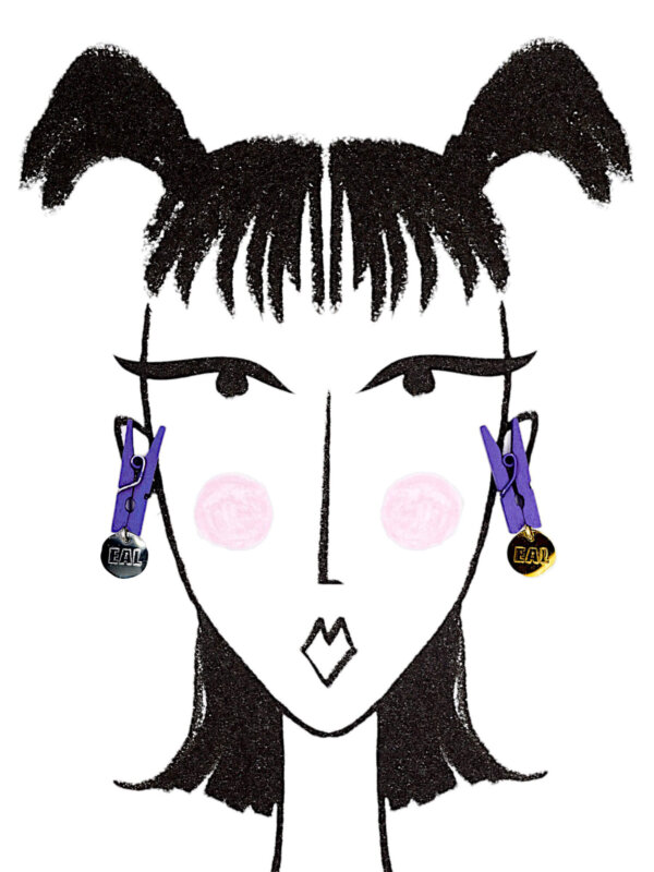 PUCES CHARMS Boucles pinces à linge | Violet – Image 3