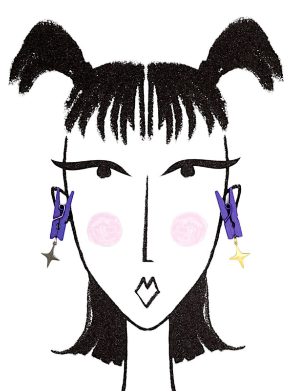 PUCES CHARMS Boucles pinces à linge | Violet – Image 2
