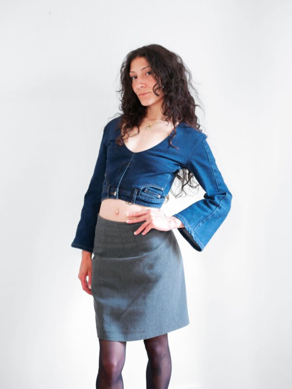 XS | Jean noir - Manches larges – Image 2