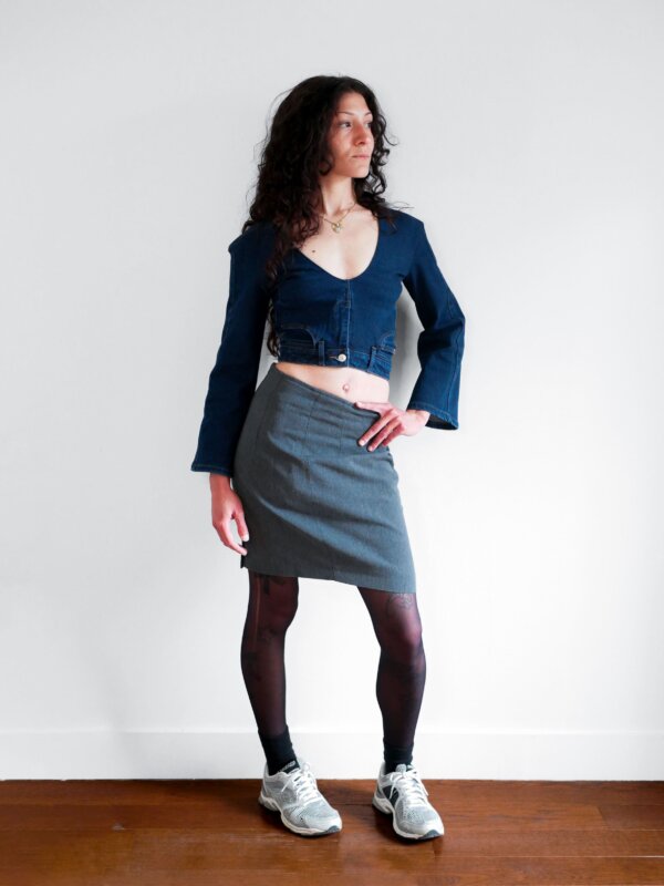 XS | Jean noir - Manches larges – Image 3
