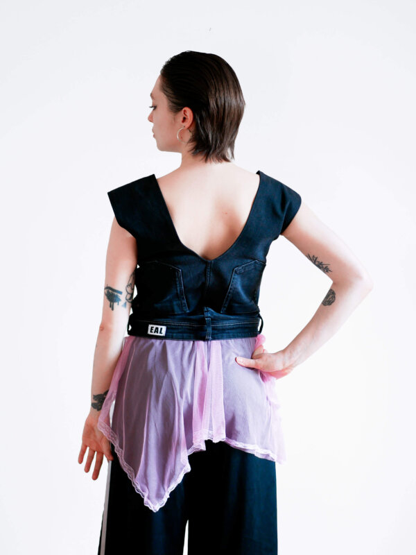 M | Jean noir - Manches courtes – Image 4