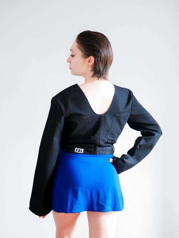 S | Jean noir - Manches larges – Image 4