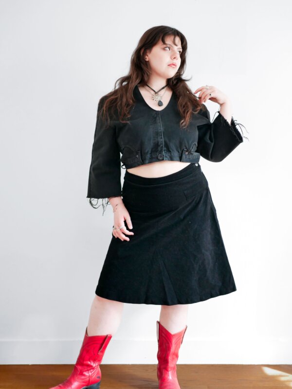 L | Jean noir - Manches larges – Image 2