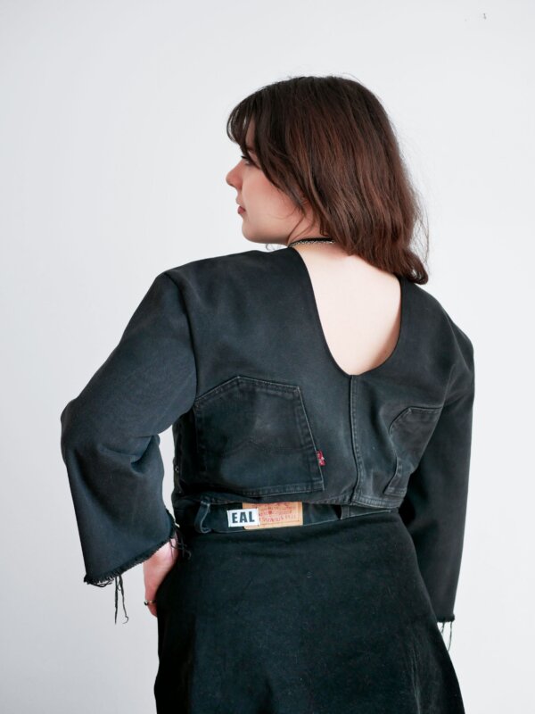 L | Jean noir - Manches larges – Image 3